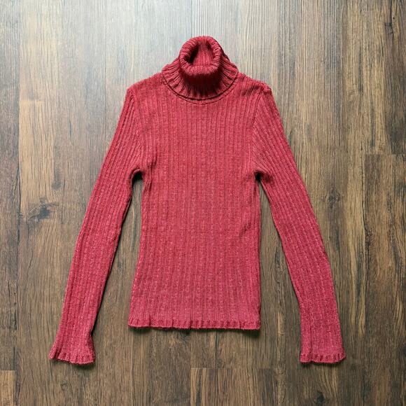 Venus Red Ribbed Knit Turtleneck Sweater – Women’s Small Made in USA - Picture 1 of 5